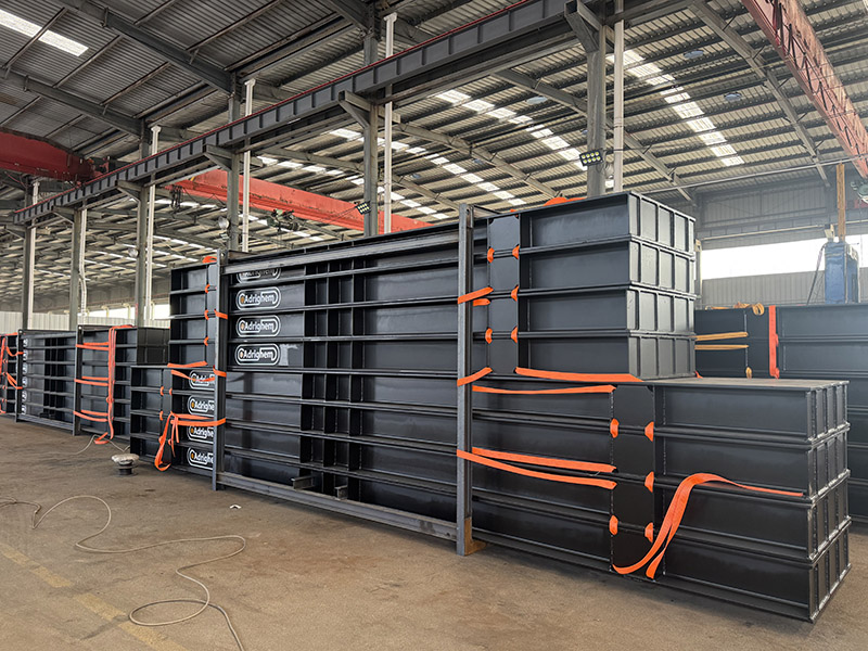 Custom Adrighem-branded crane mats manufactured by WANDON Steel Structure for a Netherlands project.